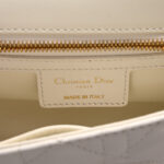 Calfskin Cannage Small Caro Bag Ivory - Image 6