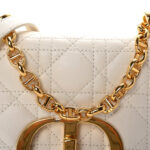 Calfskin Cannage Small Caro Bag Ivory - Image 8