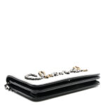 Calfskin Chain 20s Signe Wallet on Chain WOC Black - Image 3
