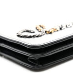 Calfskin Chain 20s Signe Wallet on Chain WOC Black - Image 9