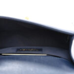 Calfskin Chevron Quilted Braided Small Boy Flap White Navy - Image 6