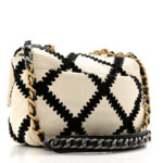 Calfskin Crochet Medium Chanel 19 Flap White Black - Image 3