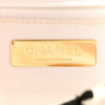 Calfskin Crochet Medium Chanel 19 Flap White Black - Image 6