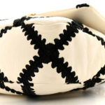 Calfskin Crochet Medium Chanel 19 Flap White Black - Image 10