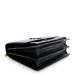Calfskin Crocodile Embossed Medium Monogram Sunset Black - Image 4