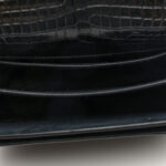 Calfskin Crocodile Embossed Medium Monogram Sunset Black - Image 5