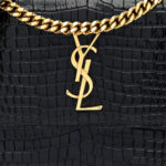 Calfskin Crocodile Embossed Medium Monogram Sunset Black - Image 7
