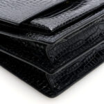 Calfskin Crocodile Embossed Medium Monogram Sunset Black - Image 8
