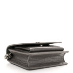 Calfskin Crocodile Embossed Monogram Sunset Chain Wallet Fog - Image 4