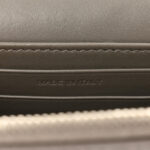 Calfskin Crocodile Embossed Monogram Sunset Chain Wallet Fog - Image 7