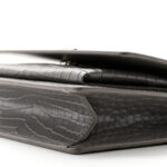 Calfskin Crocodile Embossed Monogram Sunset Chain Wallet Fog - Image 10