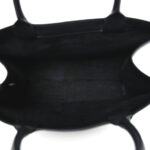 Calfskin Embossed Medium Book Tote Black - Image 5