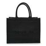 Calfskin Embossed Medium Book Tote Black