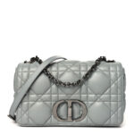 Calfskin Macrocannage Medium Caro Bag Iron Grey - Image 11