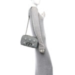 Calfskin Macrocannage Medium Caro Bag Iron Grey - Image 2