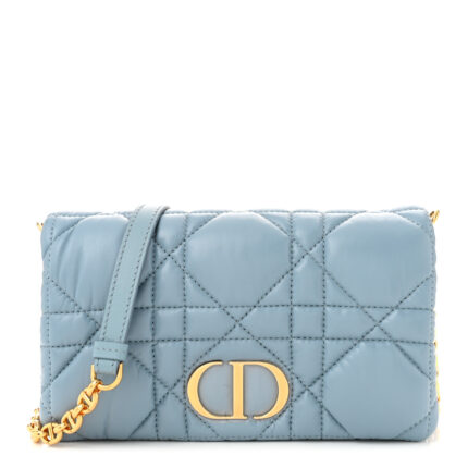 Calfskin Macrocannage Mini Caro Bag Bracing Blue
