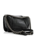 Calfskin Medium Boy Reverso Flap Black - Image 4