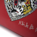 Calfskin Niki De Saint Phalle Medium Supple Lady Dior Red - Image 14