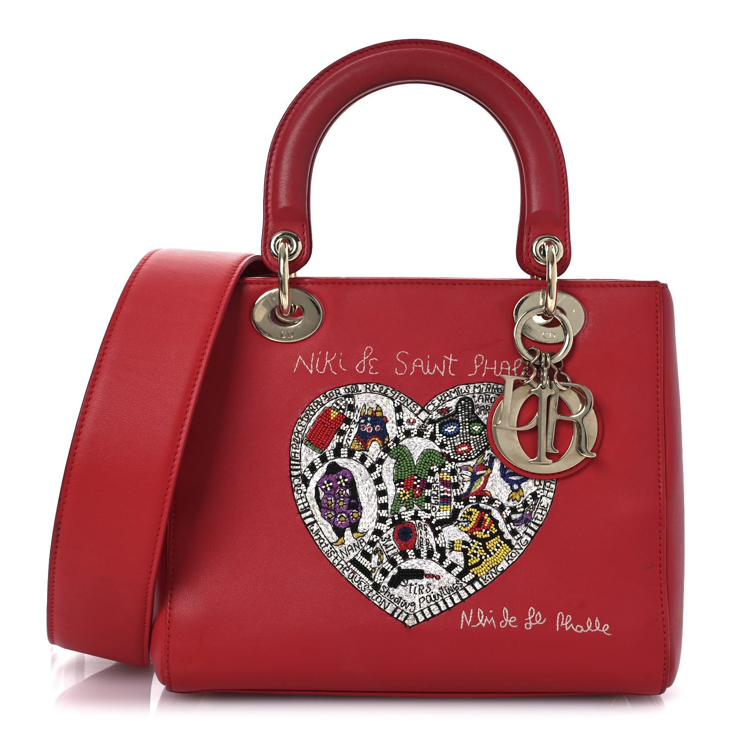 Calfskin Niki De Saint Phalle Medium Supple Lady Dior Red15 Calfskin Niki De Saint Phalle Medium Supple Lady Dior Red - Image 1