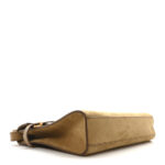 Calfskin Nubuk Suede Crocodile Embossed Manhattan Baguette Dark Ocra - Image 4
