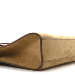 Calfskin Nubuk Suede Crocodile Embossed Manhattan Baguette Dark Ocra - Image 9