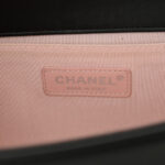 Calfskin Pearl Chevron Medium Boy Flap Black - Image 6