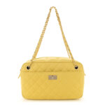 Calfskin Quilted Reissue Medium Camera Case Yellow