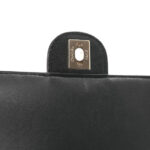 Calfskin Quilted Small Top Handle Flap Black - Image 5