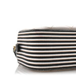 Calfskin Stitched Button Up Camera Case Pink Black - Image 11