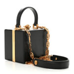 Calfskin Virtus Square Shoulder Bag Black - Image 3