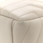 Calfskin Y Quilted Monogram Small Loulou Bowling Bag Ivory - Image 13