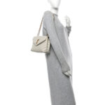 Calfskin Y Quilted Monogram Small Loulou Chain Satchel Crema Soft - Image 2