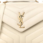 Calfskin Y Quilted Monogram Small Loulou Chain Satchel Crema Soft - Image 7