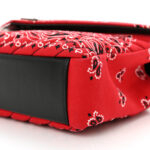 Canvas Bandana Matelasse Chevron Medium College Bag Red - Image 10