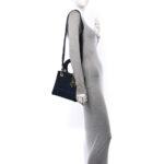 Canvas Embroidered Cannage Medium Lady D-Lite Navy - Image 2