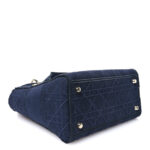 Canvas Embroidered Cannage Medium Lady D-Lite Navy - Image 5