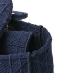 Canvas Embroidered Cannage Medium Lady D-Lite Navy - Image 13
