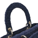 Canvas Embroidered Cannage Medium Lady D-Lite Navy - Image 14