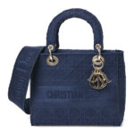 Canvas Embroidered Cannage Medium Lady D-Lite Navy