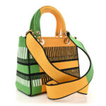Canvas Embroidered Flower Pop Medium Lady D-Lite Bright Yellow Green - Image 3