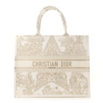 Canvas Embroidered Large Around The World Book Tote Gold - Image 12