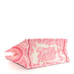 Canvas Embroidered Medium Dioriviera Toile De Jouy Book Tote Peony Pink - Image 4