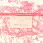 Canvas Embroidered Medium Dioriviera Toile De Jouy Book Tote Peony Pink - Image 6