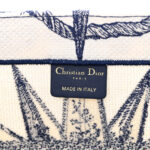 Canvas Embroidered Medium Reve d'Infini Book Tote Blue - Image 6