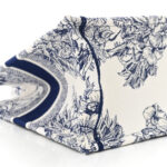 Canvas Embroidered Medium Reve d'Infini Book Tote Blue - Image 9