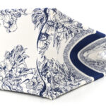 Canvas Embroidered Medium Reve d'Infini Book Tote Blue - Image 10