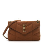 Canvas Quilted Small Loulou Puffer Monogram Chain Satchel Cinnamon - Image 11