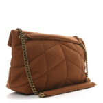 Canvas Quilted Small Loulou Puffer Monogram Chain Satchel Cinnamon - Image 3