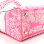 Canvas Toile De Jouy Reverse Embroidered Medium Lady D-Lite Fluorescent Pink - Image 5