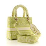 Canvas Toile De Jouy Reverse Embroidered Medium Lady D-Lite Green - Image 3